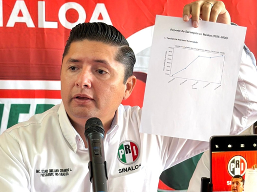 ¡Salud primero! PRI Sinaloa exige claridad y acciones firmes ante el aumento de sarampión